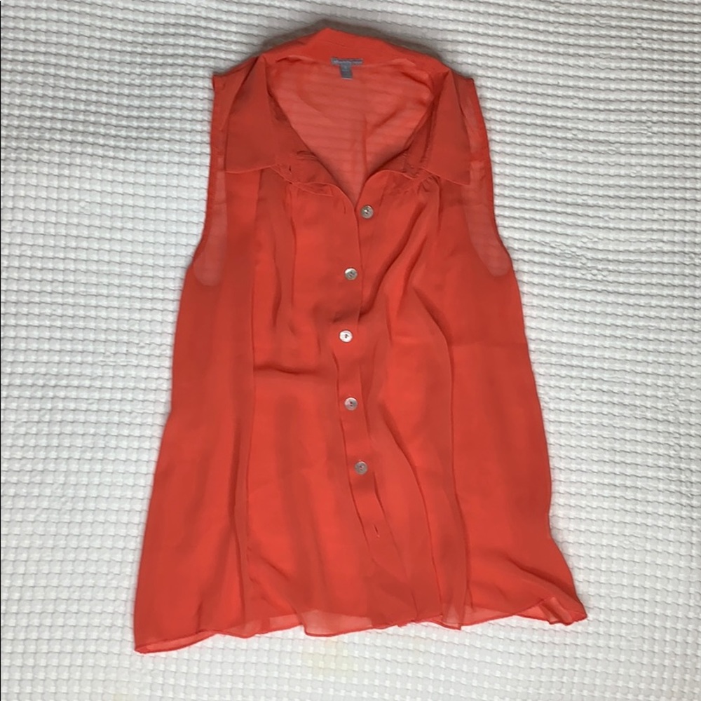 Charlotte Russe button-down blouse color-salmon
